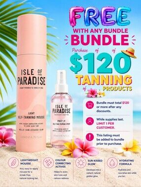 Isle of Paradise Color Correcting Self Tanning Mousse in Light